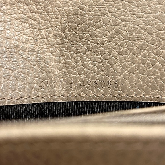 Authenticated GUCCI GG Marmont Leather Bifold Long Wallet Light Pink - Picture 10 of 10